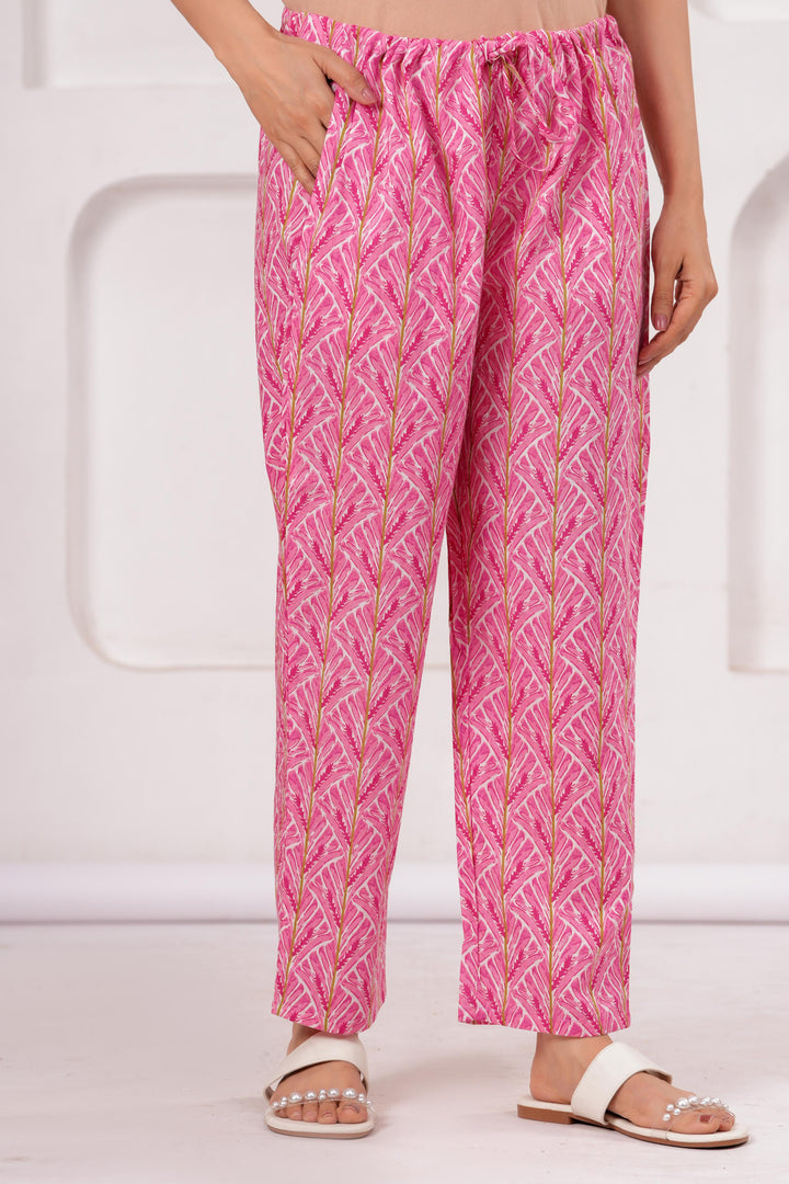 Pink FloralPrinted Maternity Kurta and Pant set