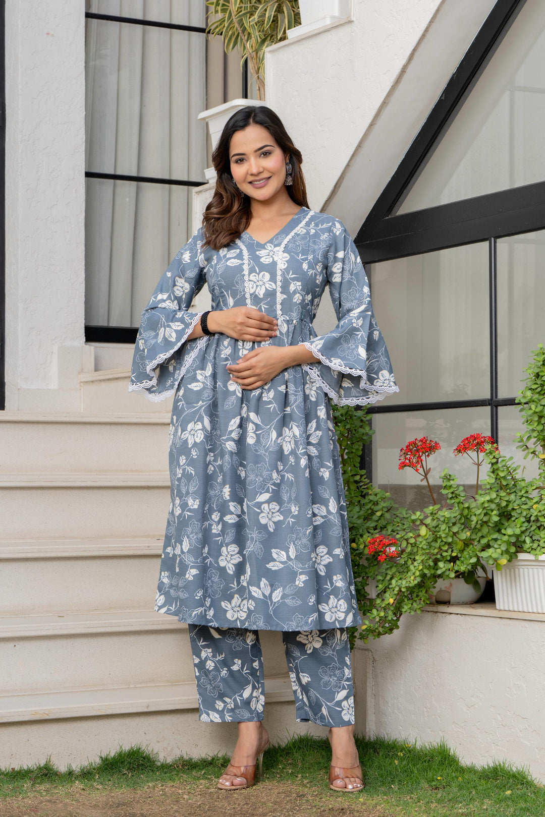 Floral Maternity Kurta and Pant set