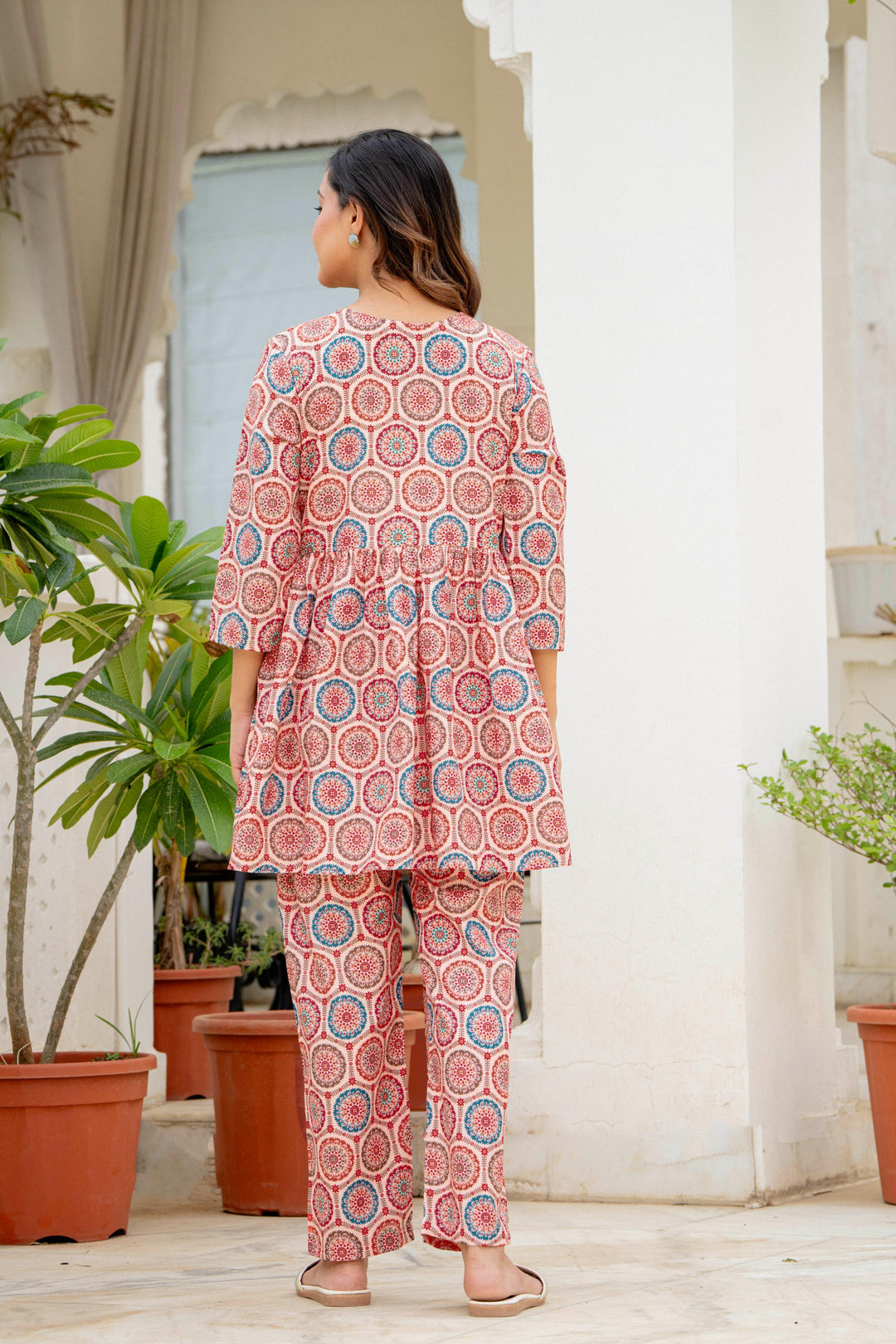 Peach Maternity kurta sets for women
