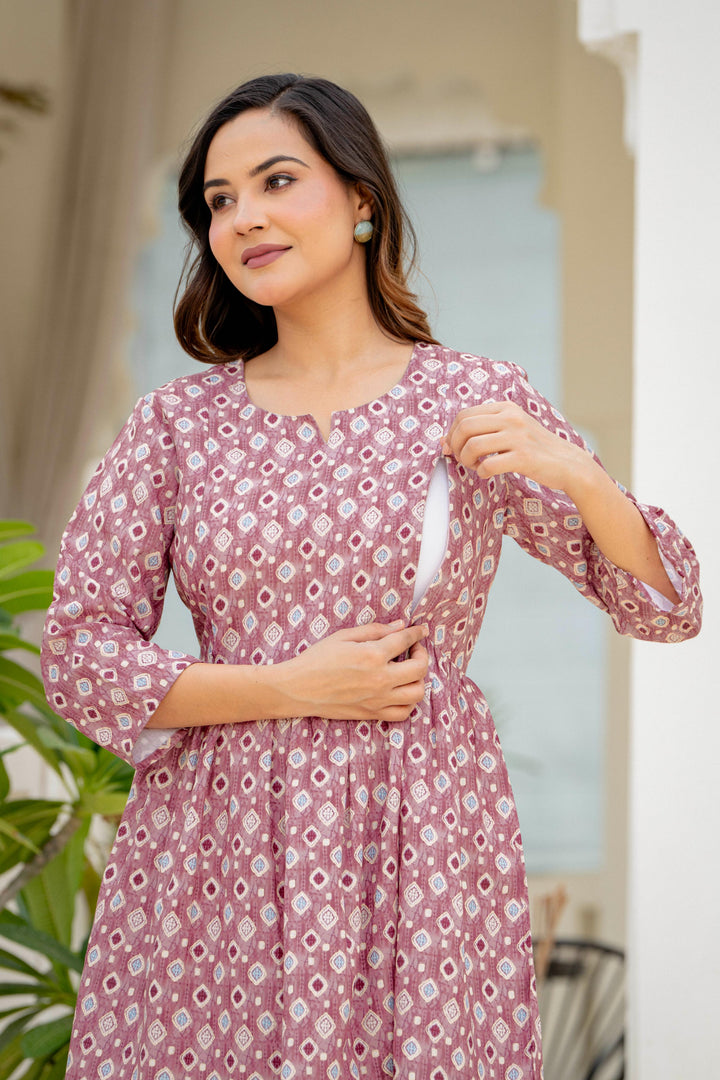 Brown Maternity kurta sets for women