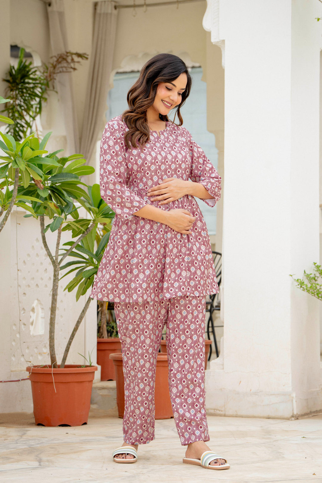 Brown Maternity kurta sets for women