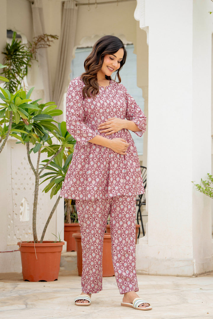 Brown Maternity kurta sets for women