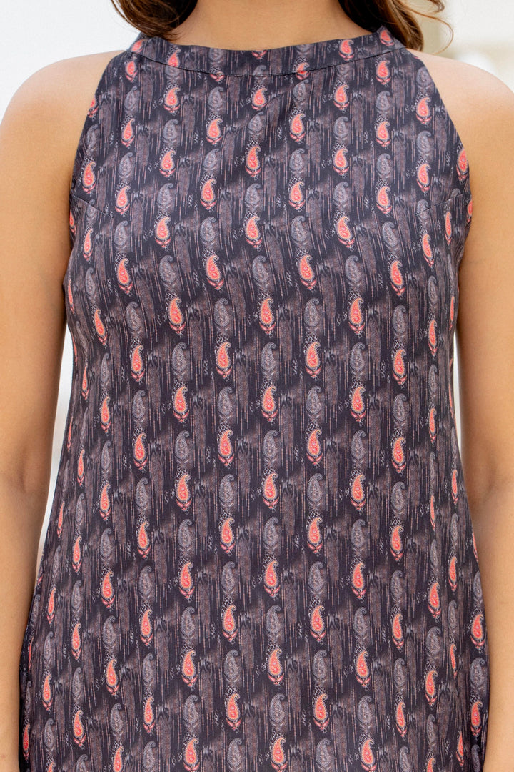 Printed Sleeveless Office Wear Top