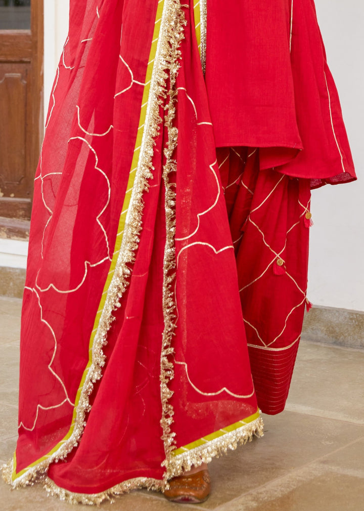 Kumkum-Red-Mulmul-Antifit-Farshi-Shalwar-Set