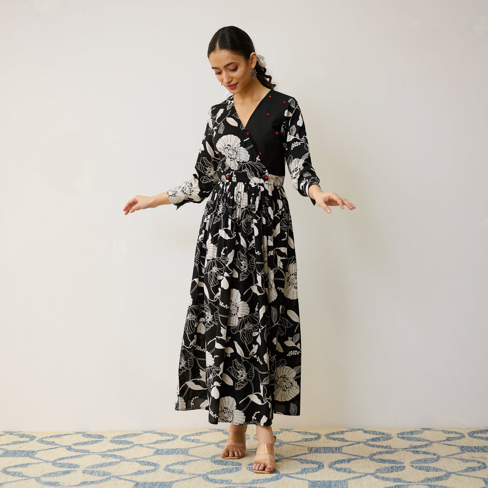 Black-Cotton-Ayesha-Overlap-Embroidered-Maxi-Dress