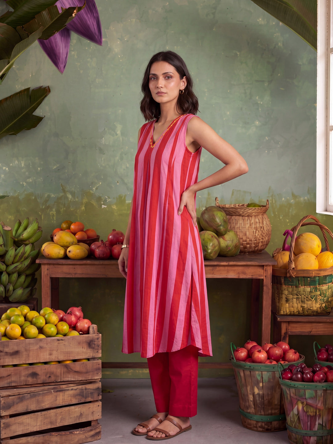 BERRY COLOUM KURTA SET
