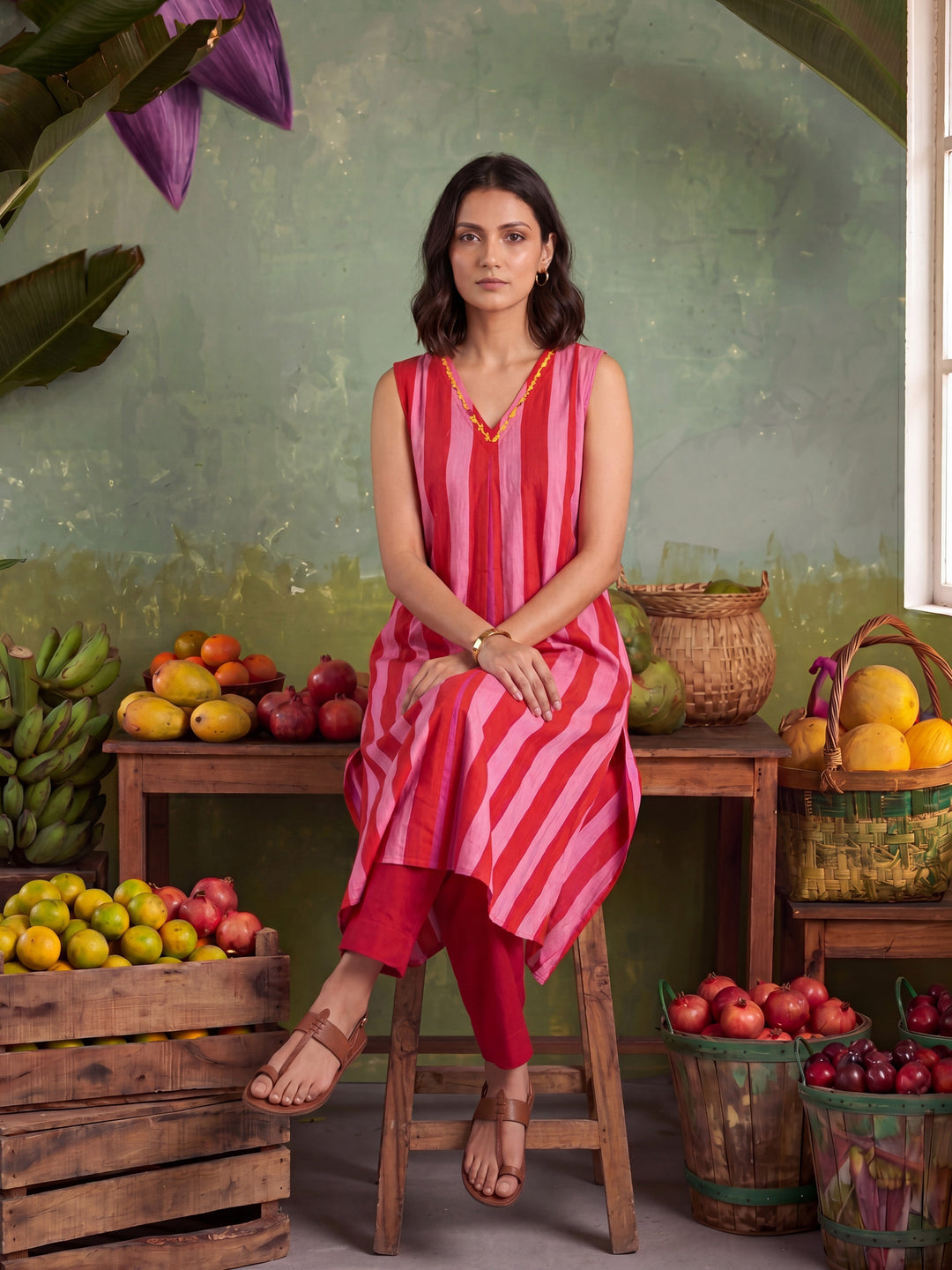 BERRY COLOUM KURTA SET