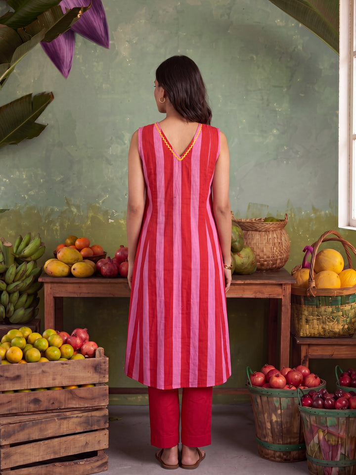 BERRY COLOUM KURTA SET