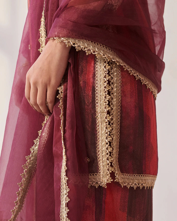 Red-Tissue-Gota-Work-3-Piece-Sharara-Set