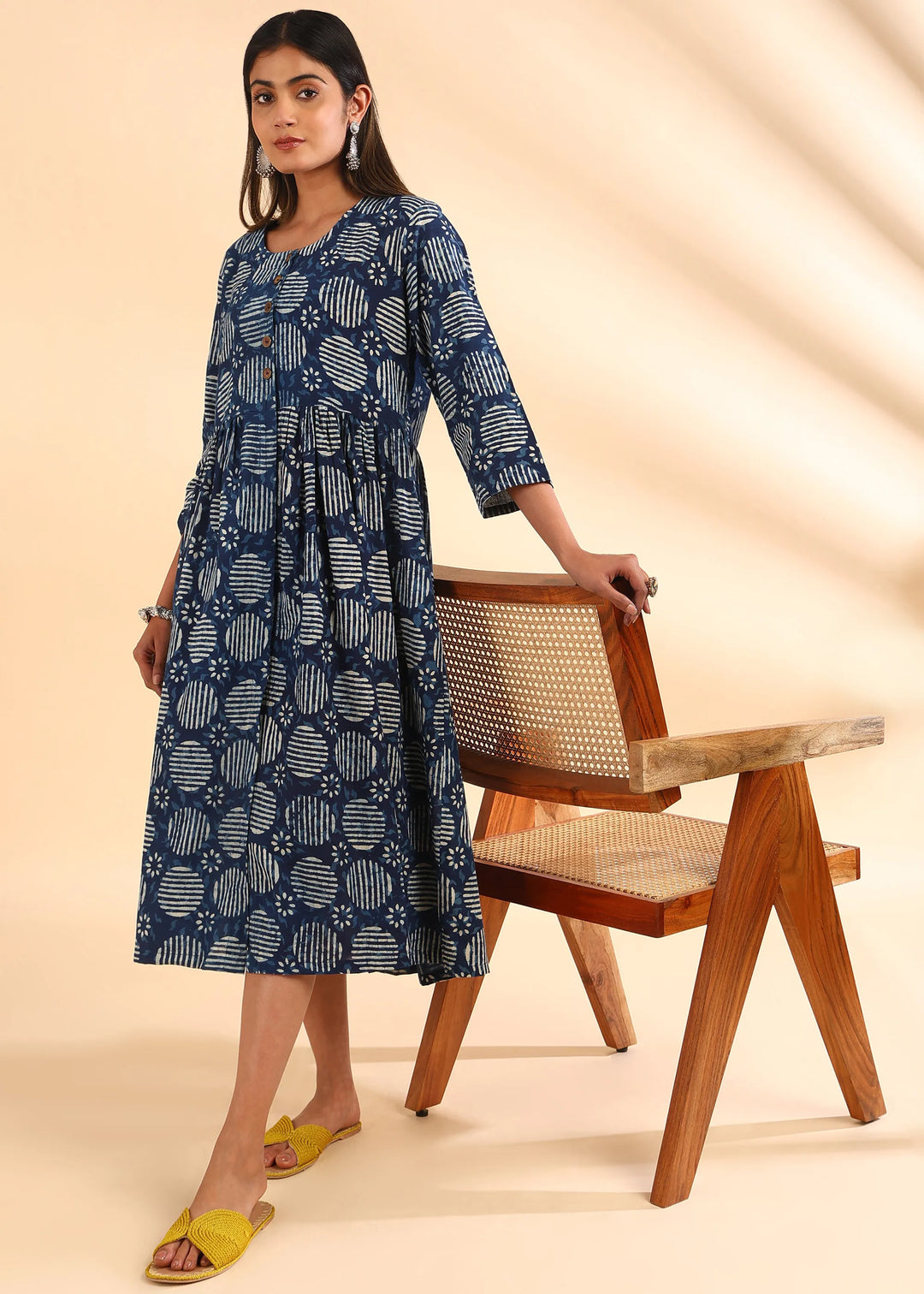 Indigo-Blue-Cotton-Daboo-Dress