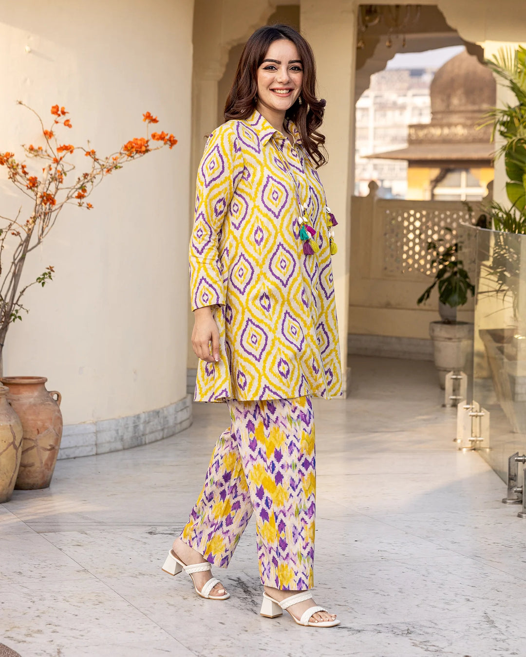Sorbet-Yellow-Cotton-Ikat-Co-Ord-Set