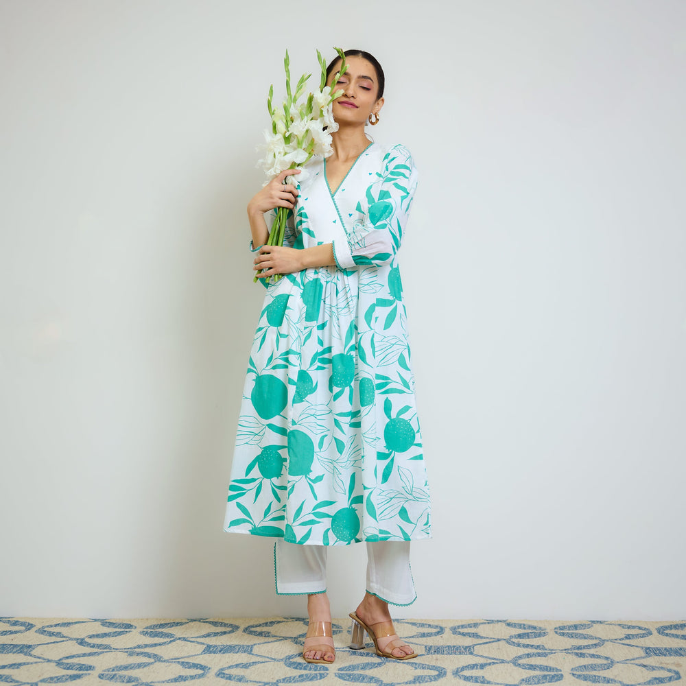 Sea-Green-Cotton-Phirozi-Embroidered-2-Piece-Kurta-Set