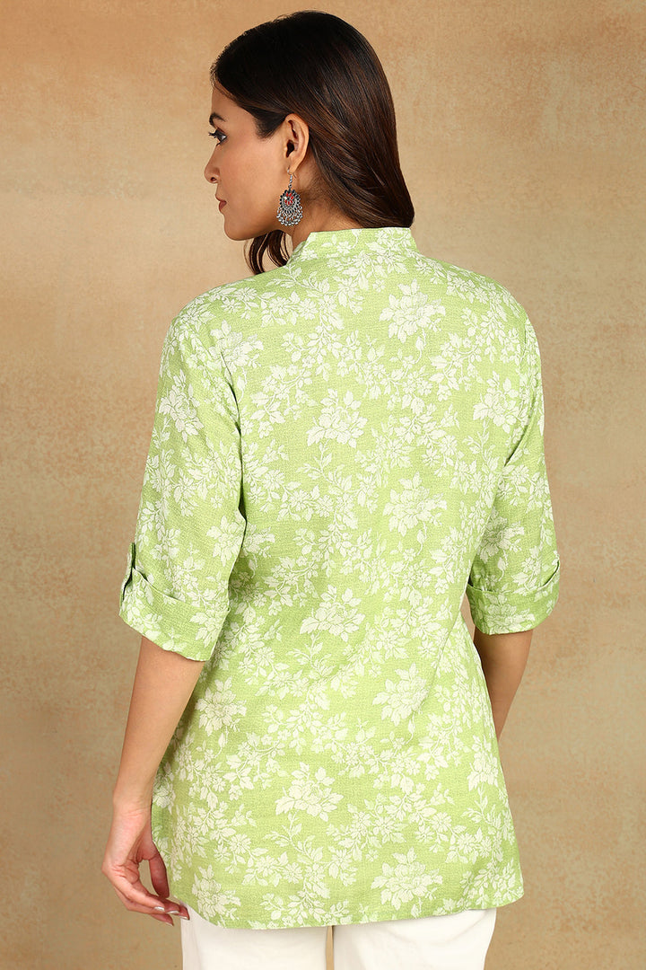 Fluorescent-Green-Modal-Straight-Tunic