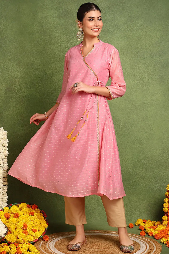 Pink-Chanderi-Silk-Khari-Printed-Angrakha-Kurta