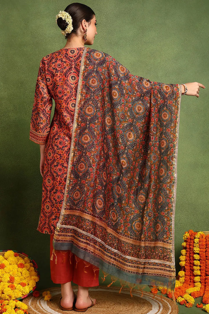 Powder-Blue-Chanderi-Silk-Hand-Block-Print-Dupatta