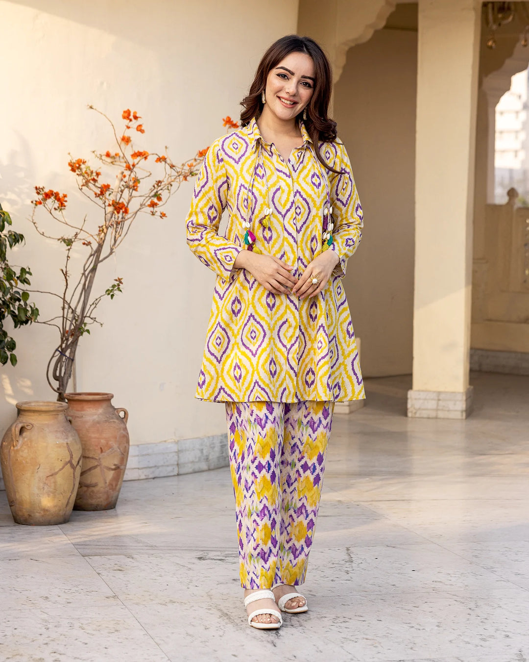 Sorbet-Yellow-Cotton-Ikat-Co-Ord-Set