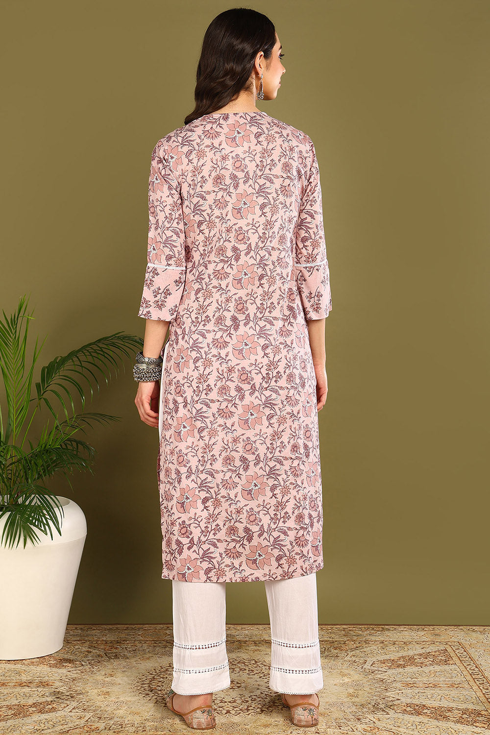 Mauve-Cotton-Sanganeri-Straight-Kurta