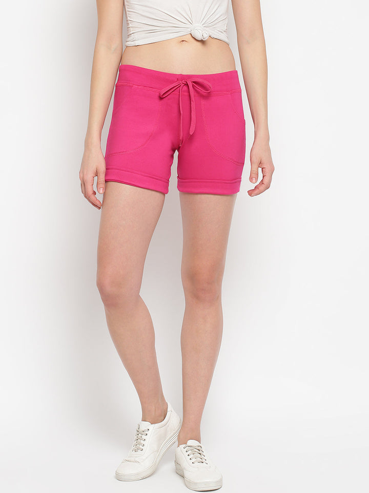 Pink Cotton Shorts