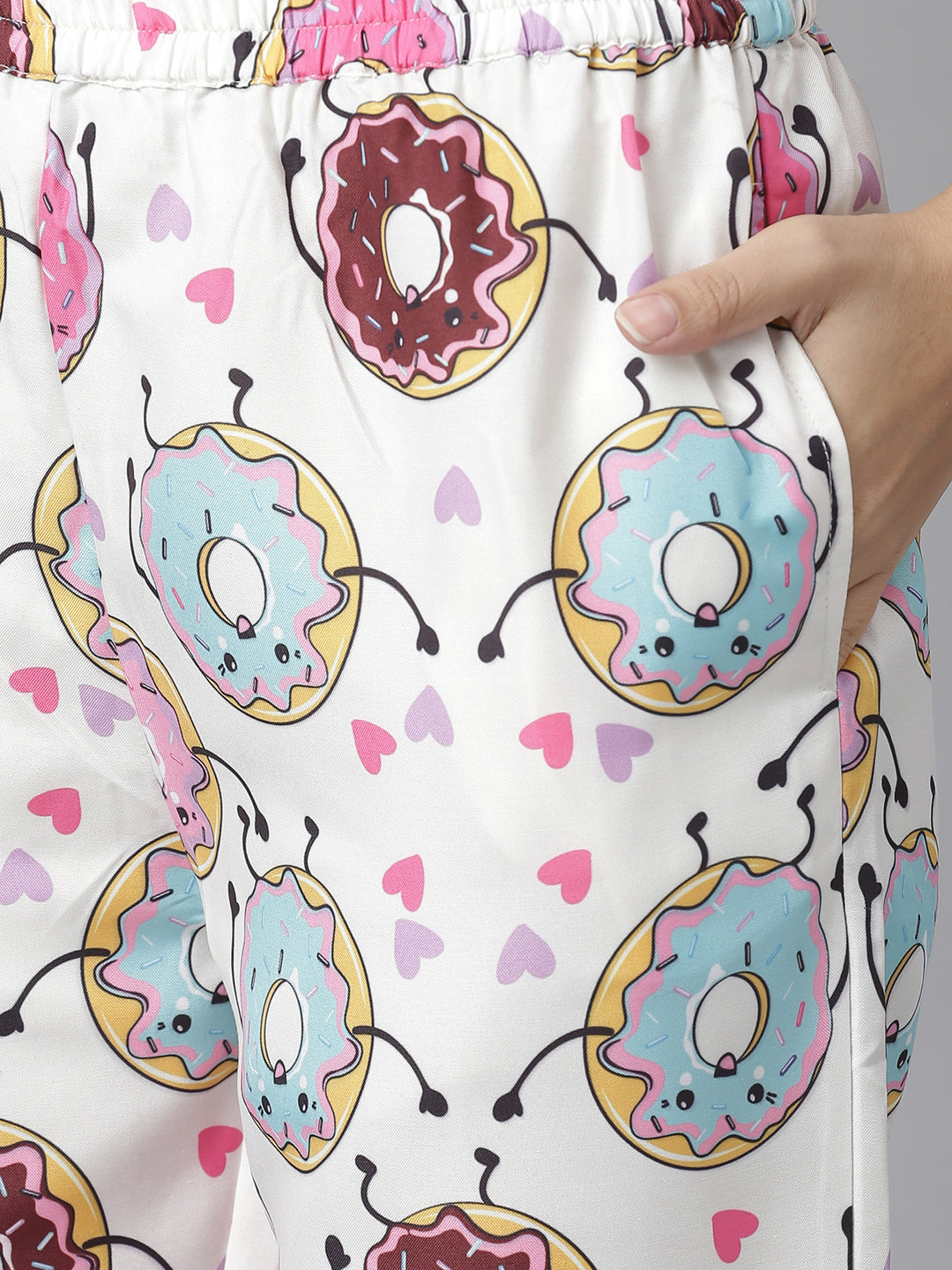 Doughnut Digital Printed Night Suit Set