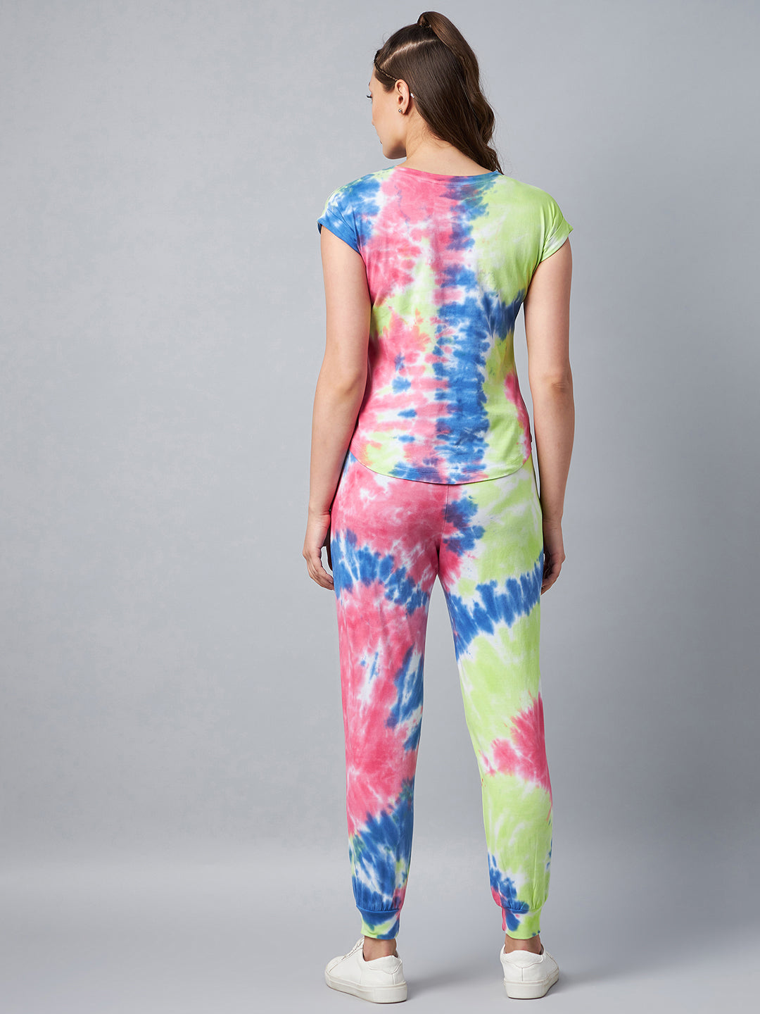 Multicolored Tie & Dye Tracksuit Set