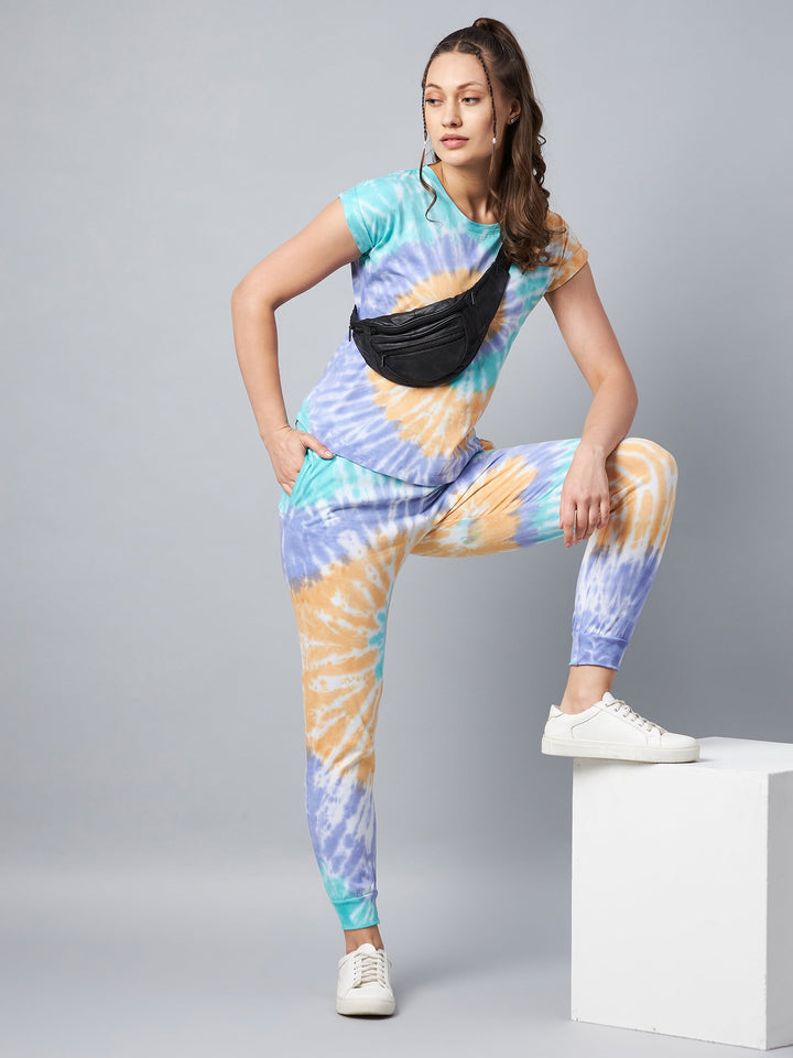 Multicolored Tie & Dye Tracksuit Set