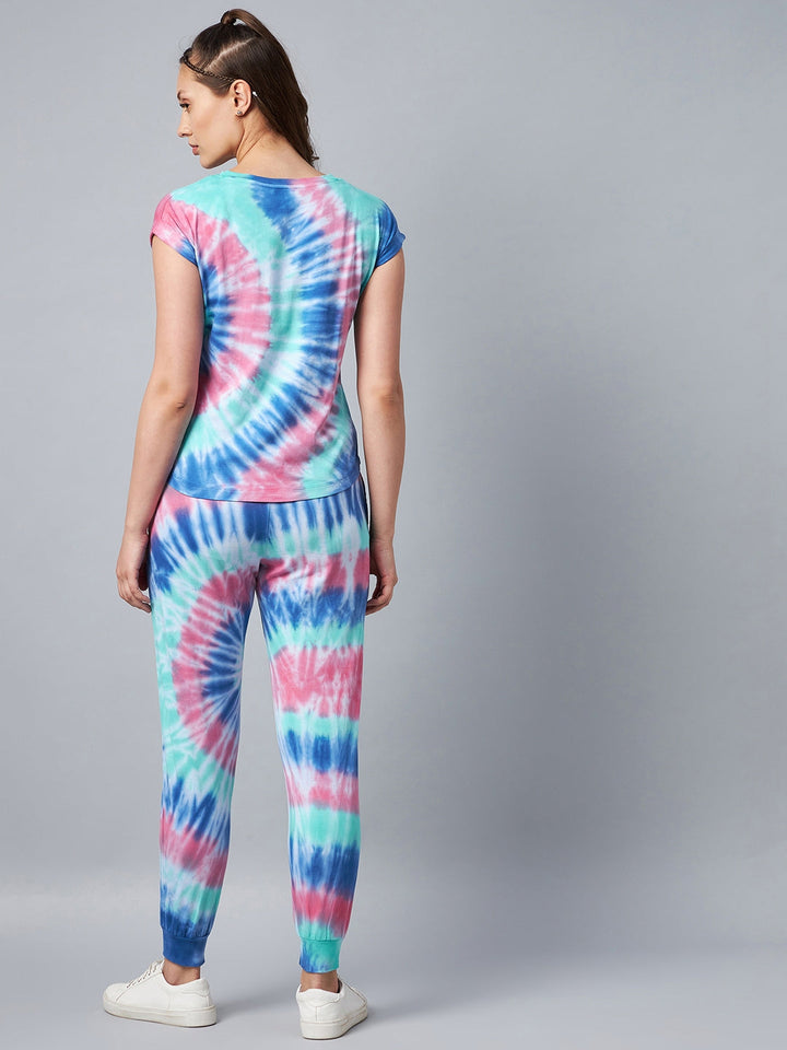 Multicolored Tie & Dye Tracksuit Set