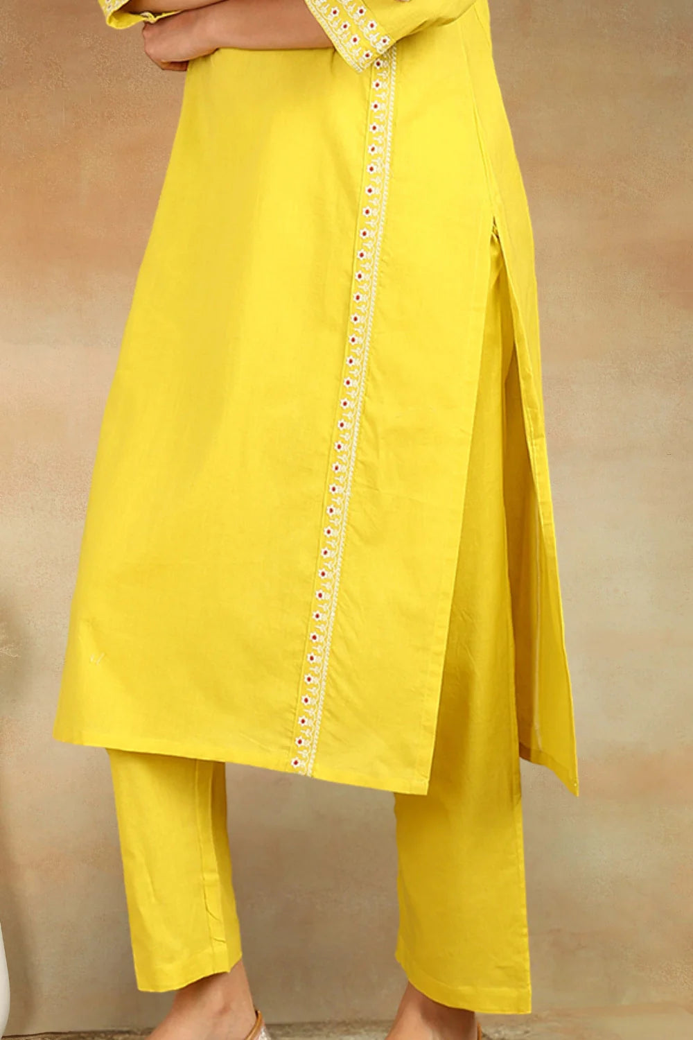 Yellow-Cotton-Farsi-Pant-With-Pockets