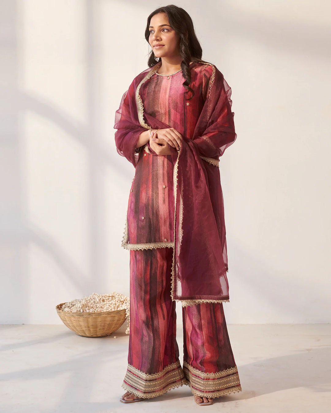 Red-Tissue-Gota-Work-3-Piece-Sharara-Set