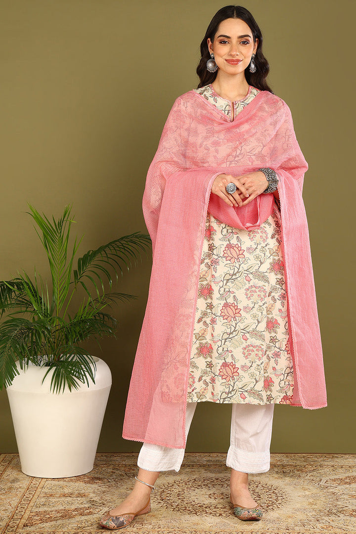 Crimson-Cotton-Sanganeri-Straight-Kurta