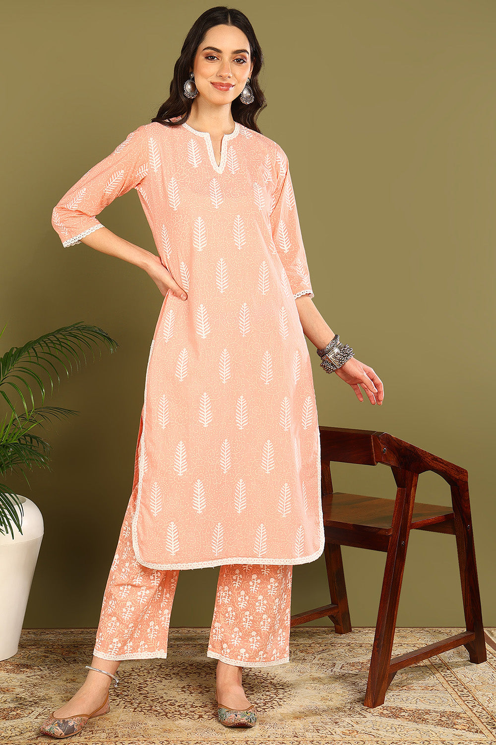 Crimson-Cotton-Khari-Floral-Printed-2-Piece-Kurta-Set