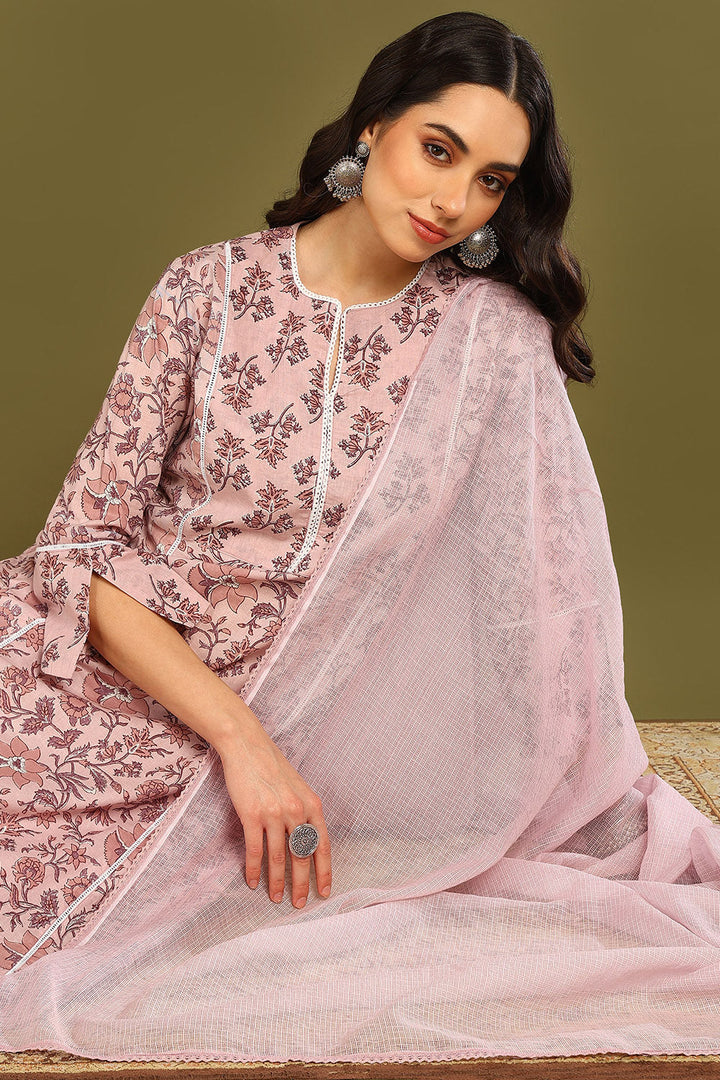 Mauve-Cotton-Sanganeri-Straight-Kurta