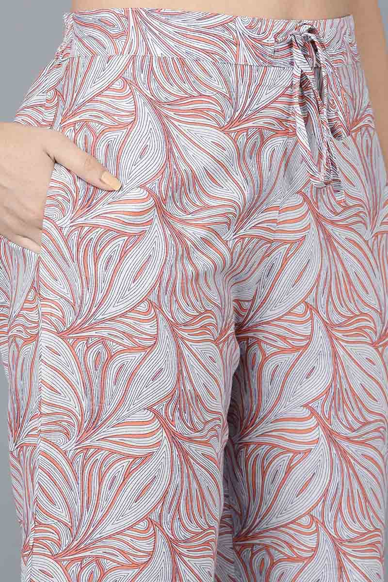 Yellow-Cotton-Flared-Kurta-Palazzo-With-Dupatta