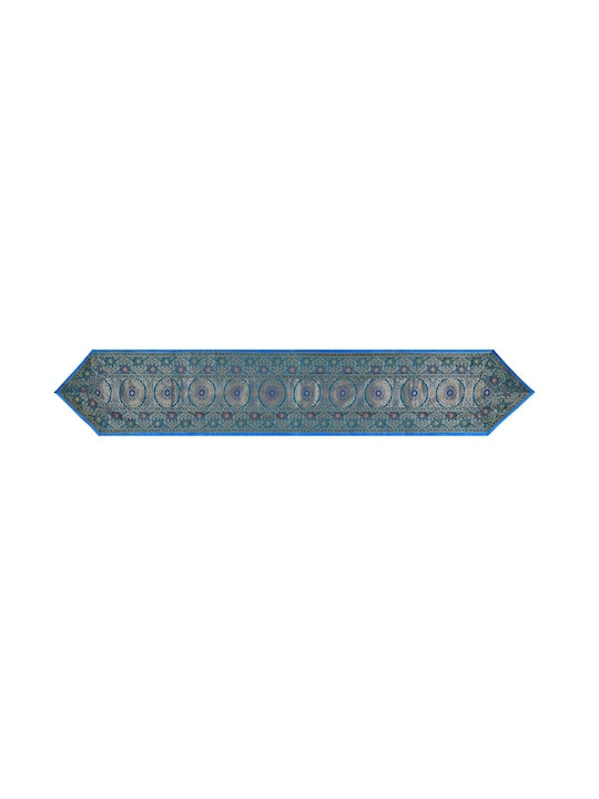 Blue-Banarasi-Zari-Table-Runner