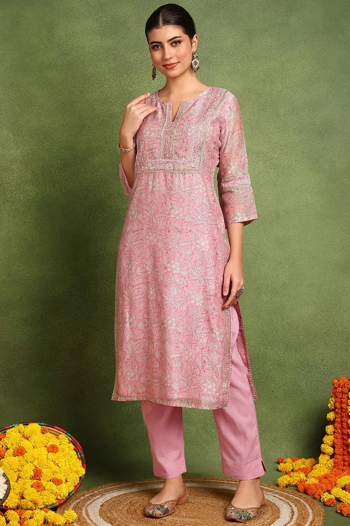 Pink-Chanderi-Silk-Hand-Embroidered-Kurta