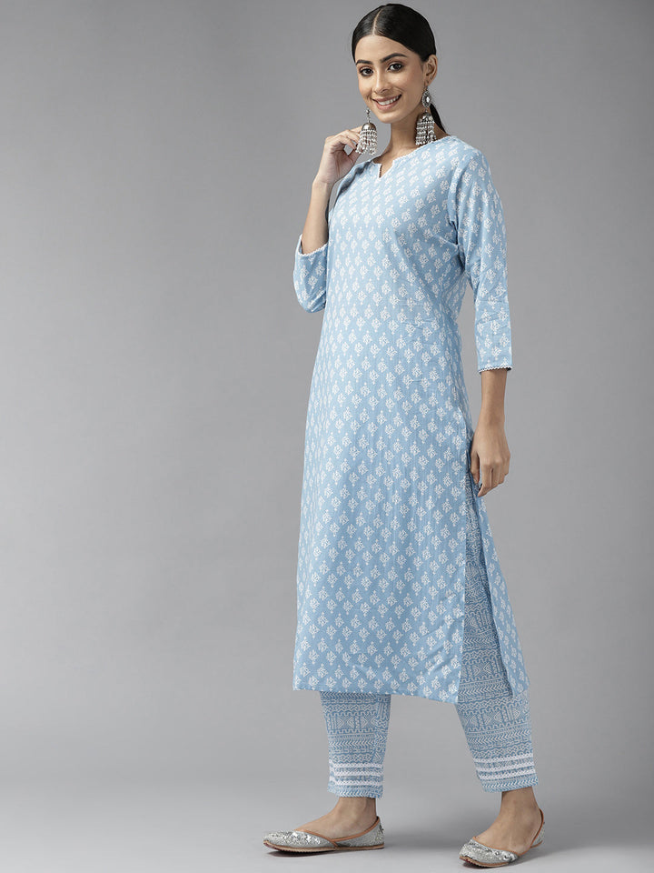 Blue-Printed-Dupatta-Set-9785SKDSB