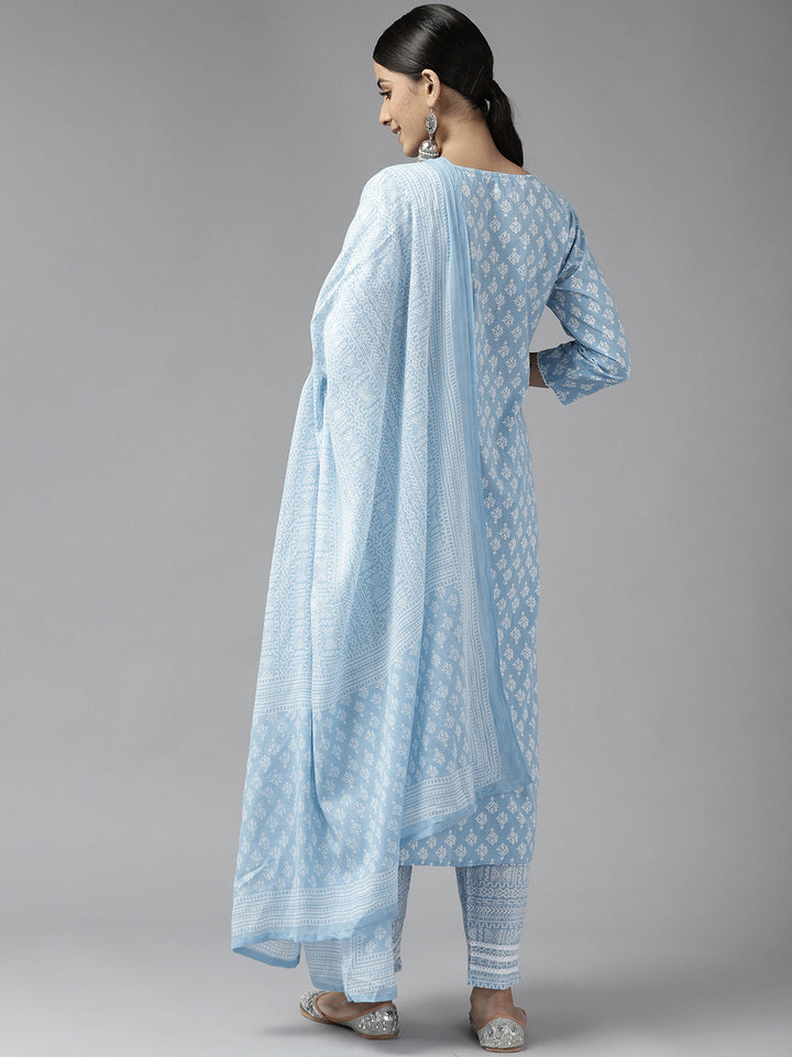 Blue-Printed-Dupatta-Set-9785SKDSB