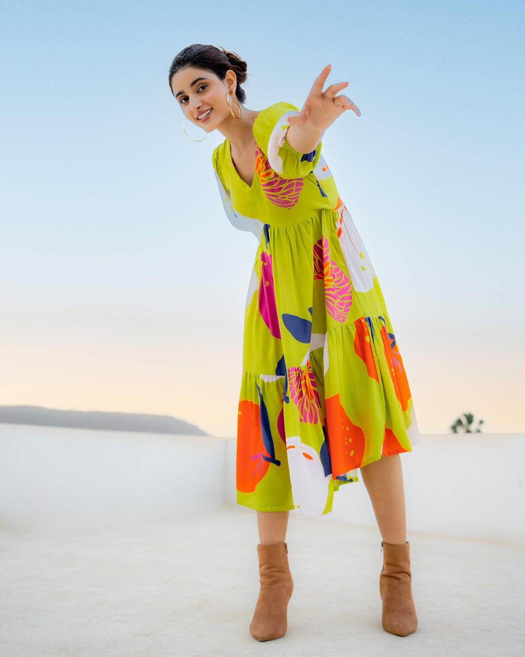 Green-Rayon-Tiered-Maxi-Dress