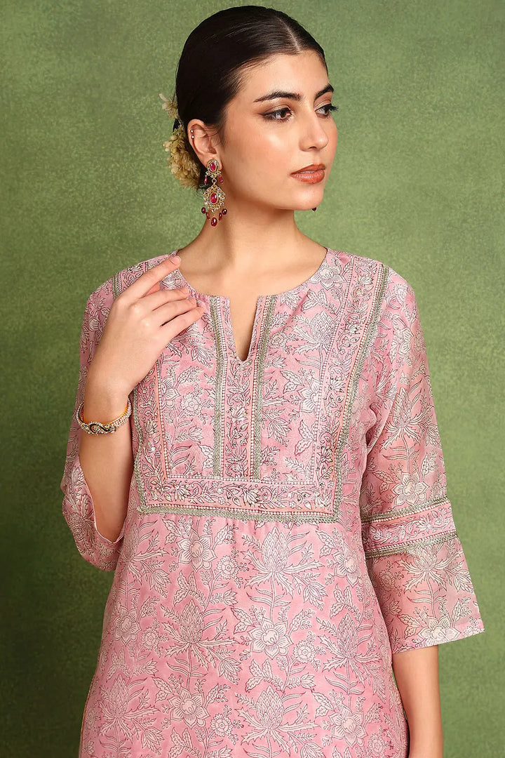 Pink-Chanderi-Silk-Hand-Embroidered-Kurta