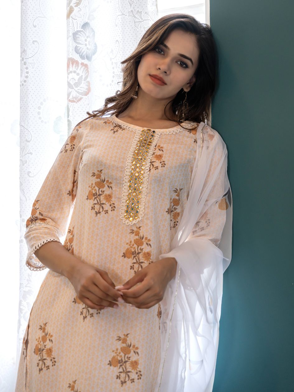 Yellow-Pure-Cotton-Printed-Straight-3-Piece-Kurta-Set