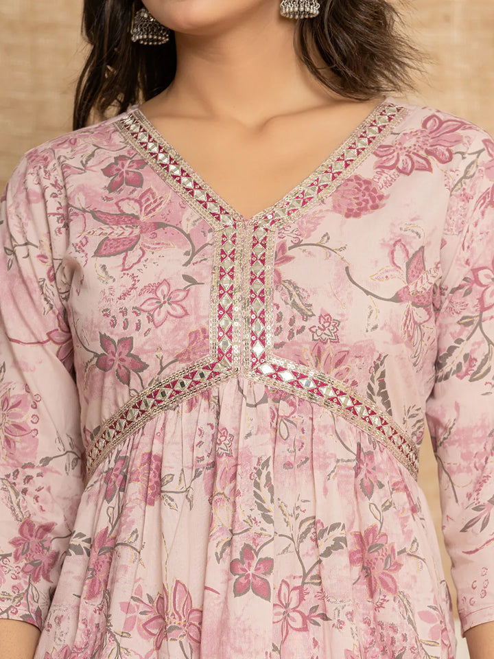 Pink-Cotton-Floral-Print-Alia-Cut-3-Piece-Kurta-Set