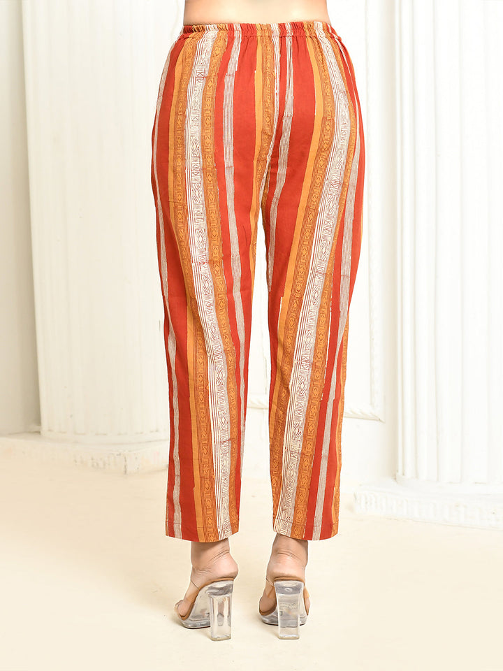 Amora-Red-Pure-Cotton-Handprinted-Pant
