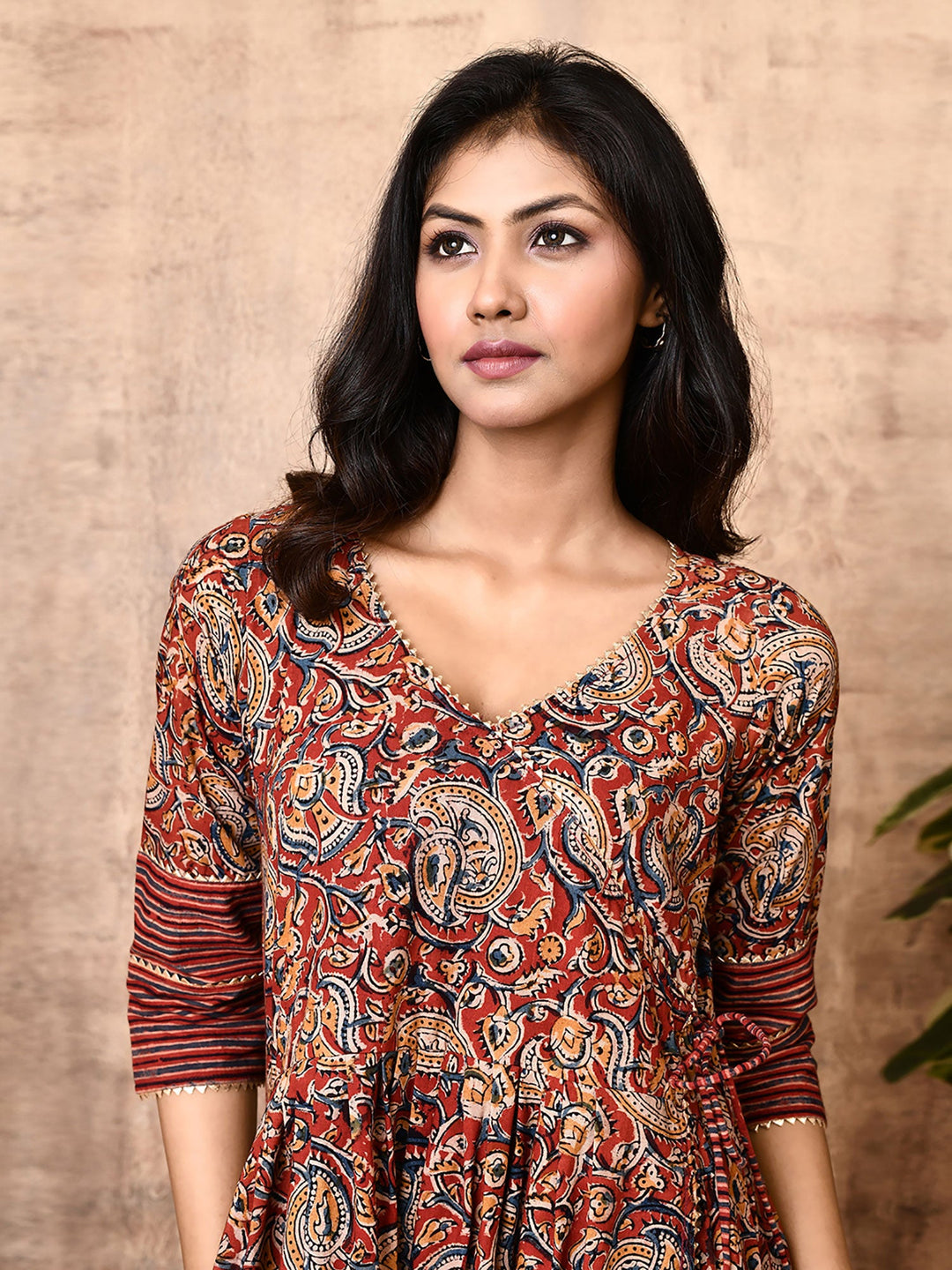 Angela-Red-Cotton-Kalamkari-2-Piece-Kurta-Sets