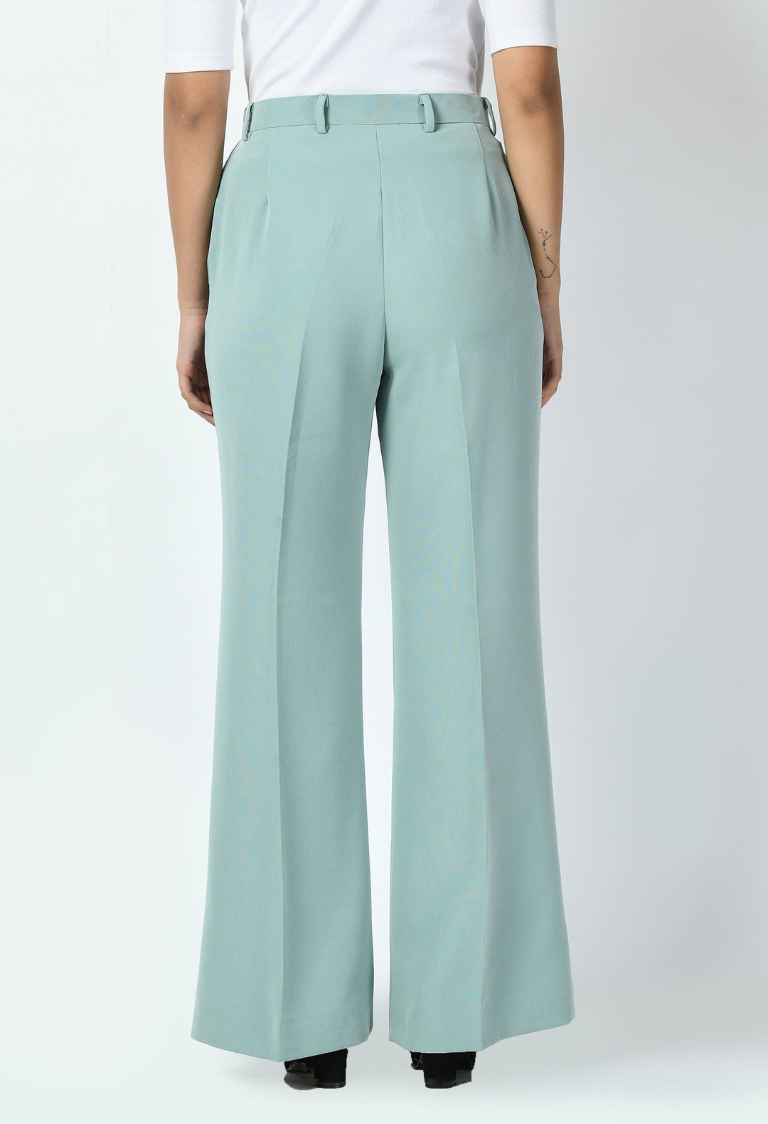 Aqua-Blue-Cotton-Blend-Eminence-Solid-Bootcut-Trouser