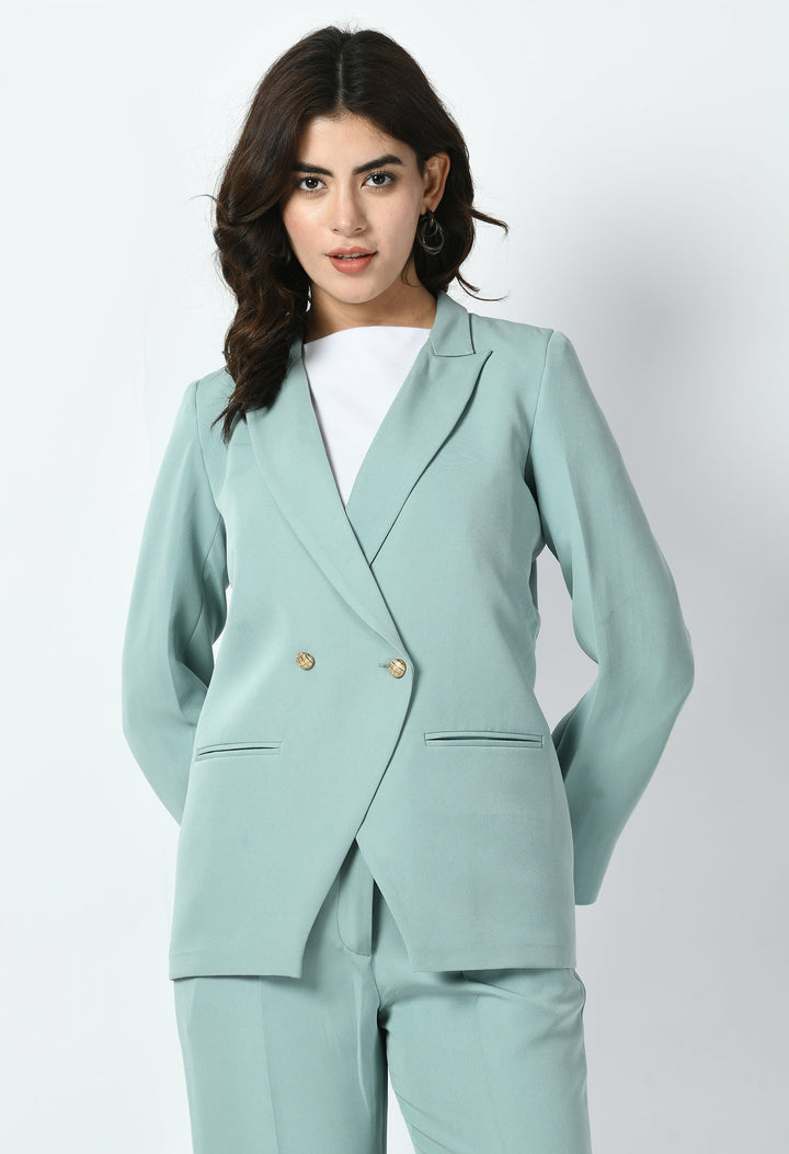 Aqua-Cotton-Blend-Dominance-Solid-Formal-Blazer