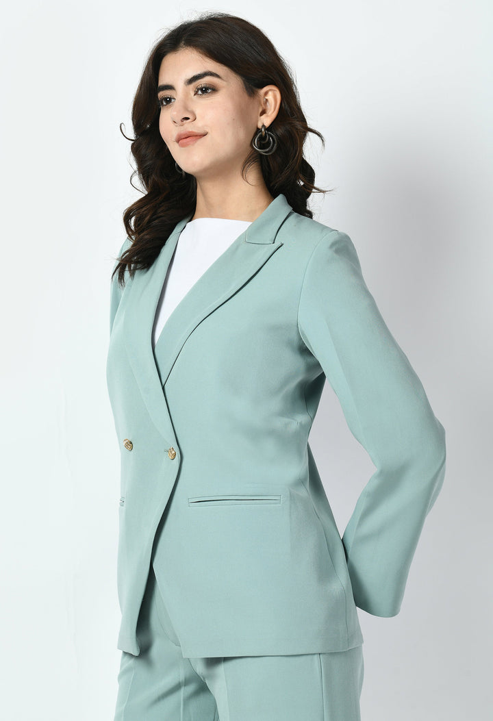 Aqua-Cotton-Blend-Dominance-Solid-Formal-Blazer