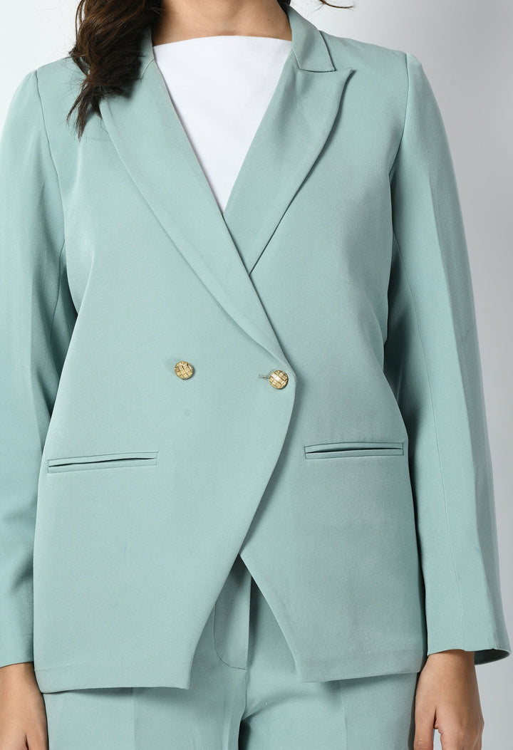 Aqua-Cotton-Blend-Dominance-Solid-Formal-Blazer