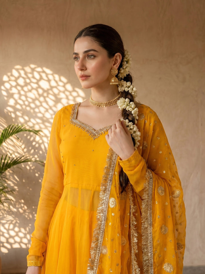 Marigold sharara set