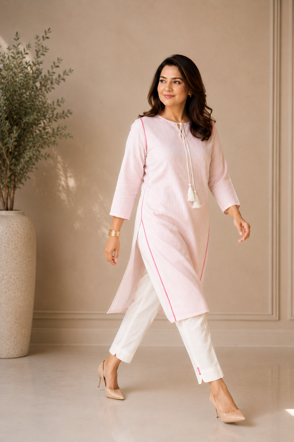 BusyBee Handwoven Kurta Set