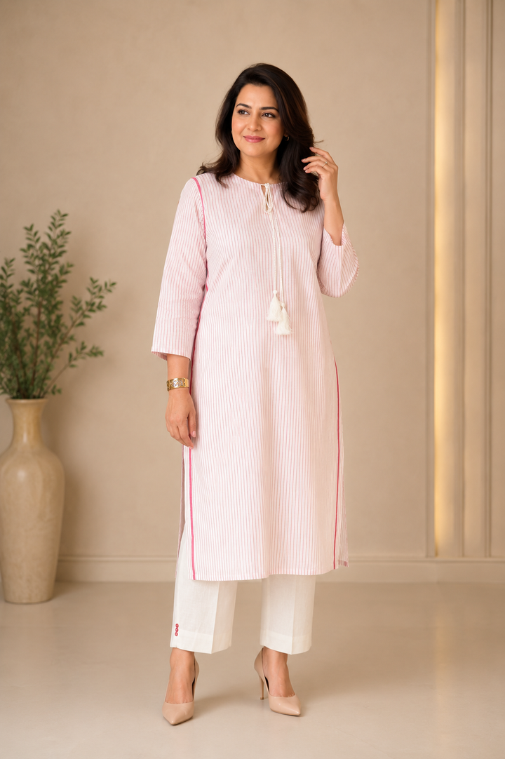 BusyBee Handwoven Kurta Set