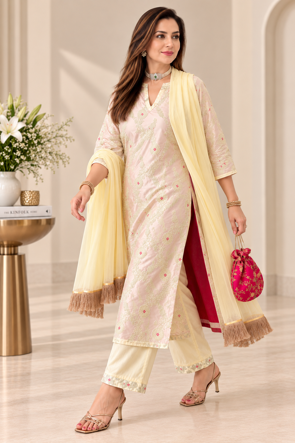 ButterYellow Banarasi Brocade Set